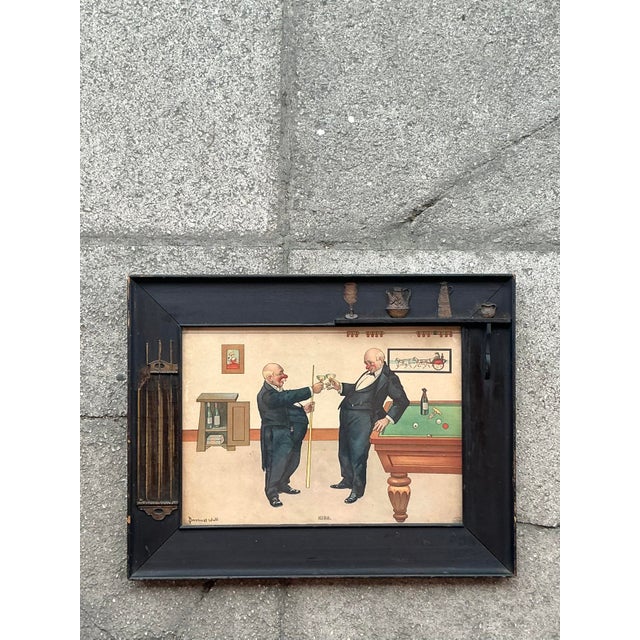 Add a whimsical touch of humor and charm to your space with this vintage book plate titled "Kiss", artfully preserved in a...