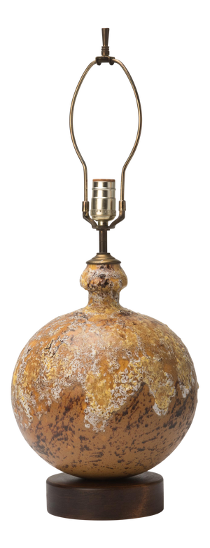 1950s Mid-Century Modern Volcanic Glaze Table Lamp