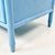 Baby Blue Vintage Faux Bamboo & Woven Wicker Lacquered Chest of Drawers For Sale - Image 8 of 15