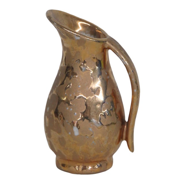 Dixon Art Studios Mid Century 22k Weeping Gold Miniature Pitcher Bud Vase 4973b For Sale