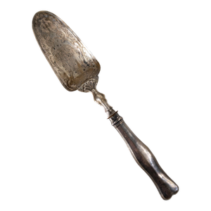 19th Century Continental European Austrian 800 Silver Server With 3 Graces Engraving
