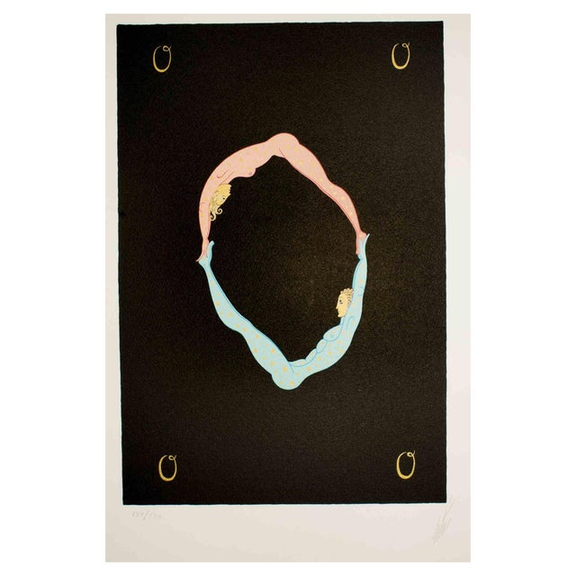 Erté, Letter O, Lithograph and Screen Print, 1976 For Sale