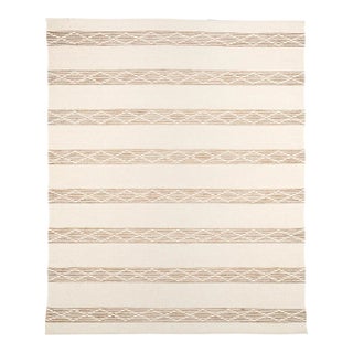 Schumacher Sequoia Stripe 9' x 12' Jute Rug in Natural For Sale