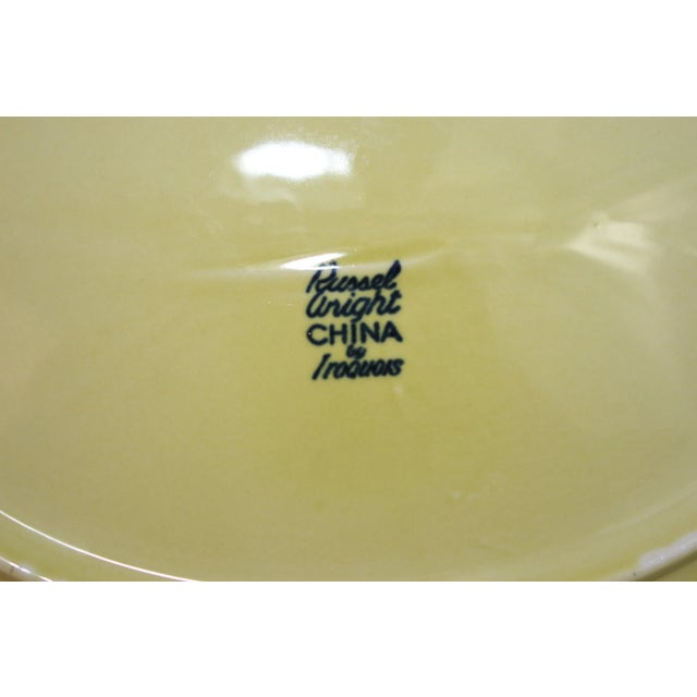 Ceramic Mid Century Modern Russel Wright Iroquois Large Oval Chartreuse Serving Platter For Sale - Image 7 of 7