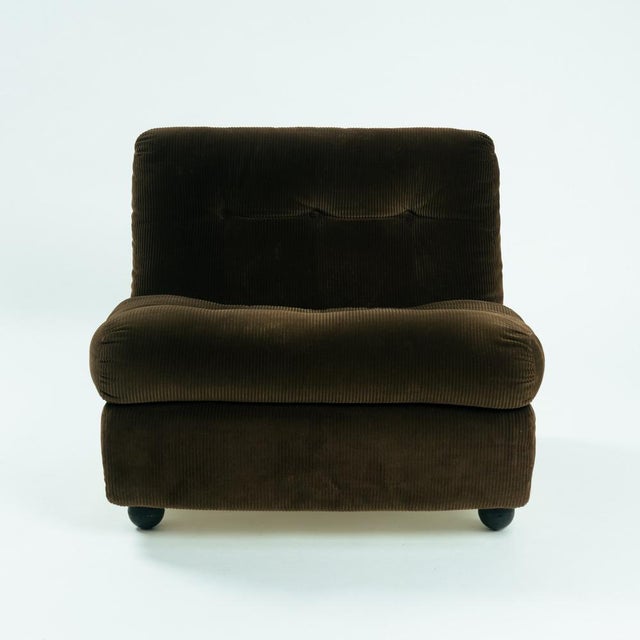 Modular Amanta Seating in Brown Corduroy by Mario Bellini for C&B Italia, 1970s, Set of 2 For Sale - Image 10 of 18
