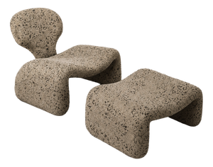 Set of Djinn Chair and Ottoman by Olivier Mourgue for Airborne, 1970s