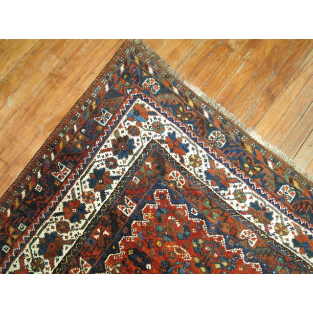 Early 20th Century Tribal Afshar Rug - 5'10" x 7'1" For Sale In New York - Image 6 of 8