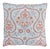 Schumacher Paisley Court 20" Pillow in Sky & Rose For Sale