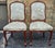 Set of 4 Provincial Fruitwood and Embroidered Ultrasuede Upholstery Side Chairs For Sale In Washington DC - Image 6 of 10