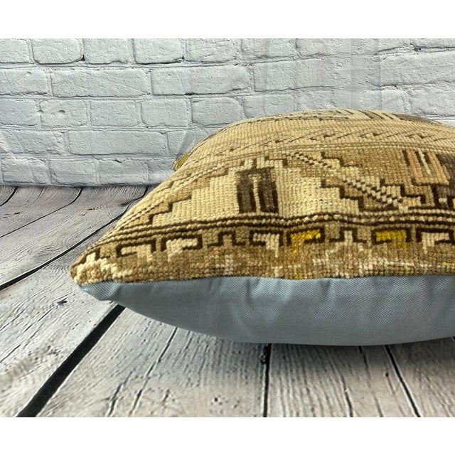 20 x 20 Rug Pillow Sultanate Golden Twilight Turkish Pillow Cushion Cover For Sale - Image 4 of 4