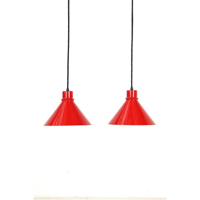 1970s Nordisk Solar Compagni, Denmark. "Super Space." Original red paint with a high-gloss finish. Approx. 23.5 x 17 cm...