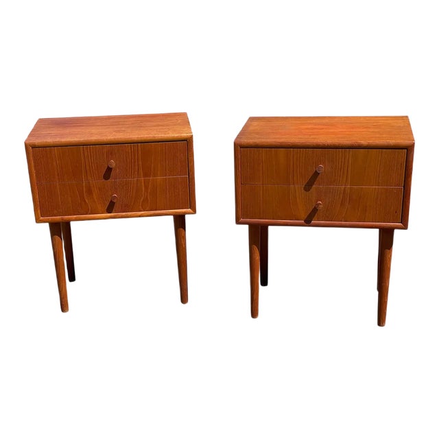 Danish Nightstands in Teak, 1960s, Set of 2 For Sale