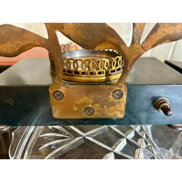 Ebony Hollywood Regency Vanity Lamps (Pair) For Sale - Image 8 of 17