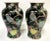 Mid Century Chinoiserie Birds With Peonies Hand Painted Porcelain Vases- a Pair For Sale - Image 4 of 12