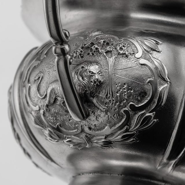 Antique Indian Silver Tea Set from Bangalore, 1890, Set of 3 For Sale - Image 18 of 18