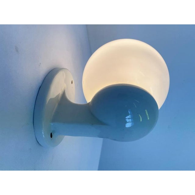 Bauhaus Porcelain and Glass Wall Lamps, 1930s, Set of 2 For Sale - Image 4 of 11
