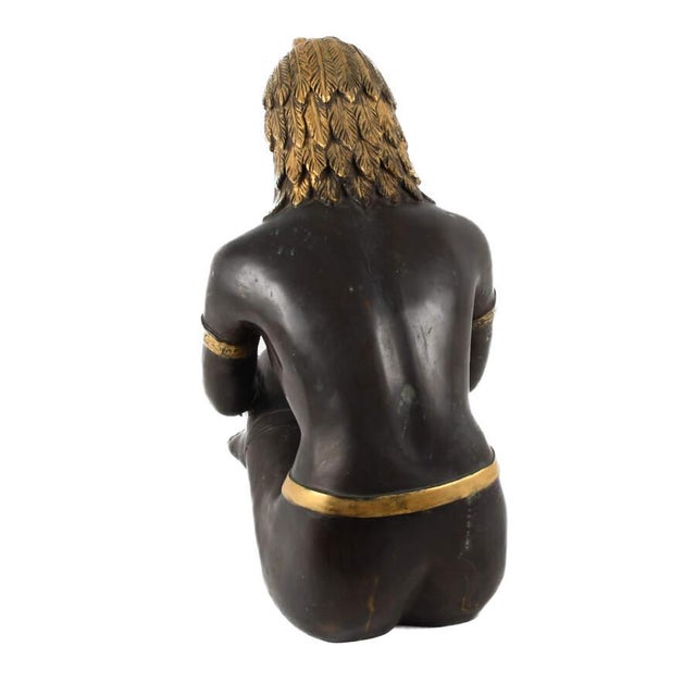 Late 20th Century Large Bronze Egyptian Goddess Sculpture Signed B. Sanberg With Rich Patina For Sale - Image 5 of 8