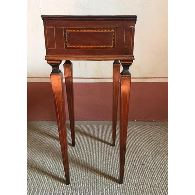Brown Early 19th Century Regency Walnut Inlaid Side Table, Italy For Sale - Image 8 of 17