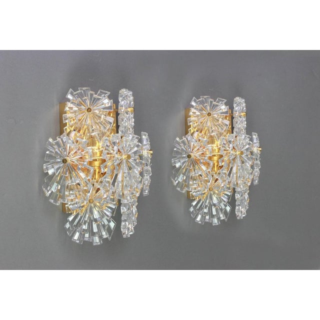 German Crystal Sconces by Kinkeldey, 1970s, Set of 2 For Sale - Image 3 of 7