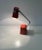 1960s table lamp conceived by Tada Kiko for the Taki Light Iris company, model TL-84. Made of red ABS plastic material,...