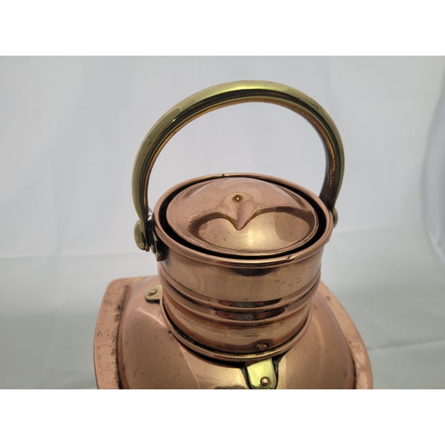 Copper Ships Stern Lantern By English Maker For Sale - Image 11 of 12