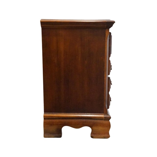 Bassett Furniture Solid Cherry Traditional Style 26" Two Drawer Nightstand 2107-270 For Sale - Image 11 of 12