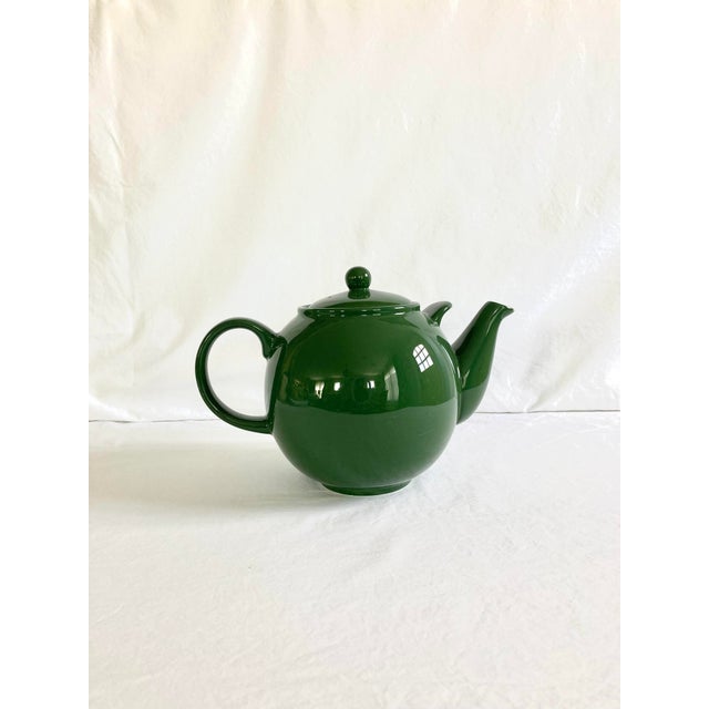 London Pottery Large Dark Green Globe Tea Pot Chairish