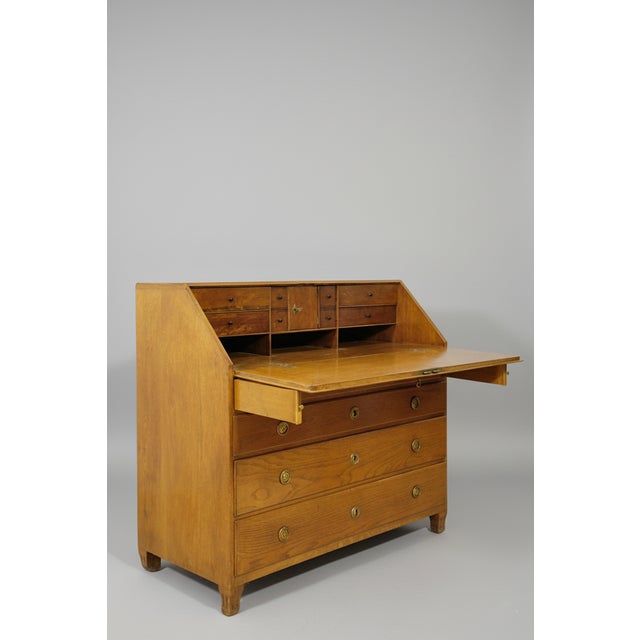 Antique English Oak Chest For Sale - Image 3 of 14