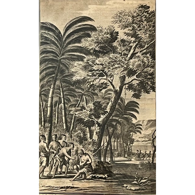 Untitled print of Commander de Graauw, 1726, originates from Oud en Nieuw Oost-Indiën by F. Valentijn, double sided glass...