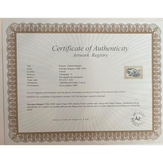 Enhance your sophisticated decor with this Georges Braque (1882 –1963) major 20th-century French painter, collagist,...