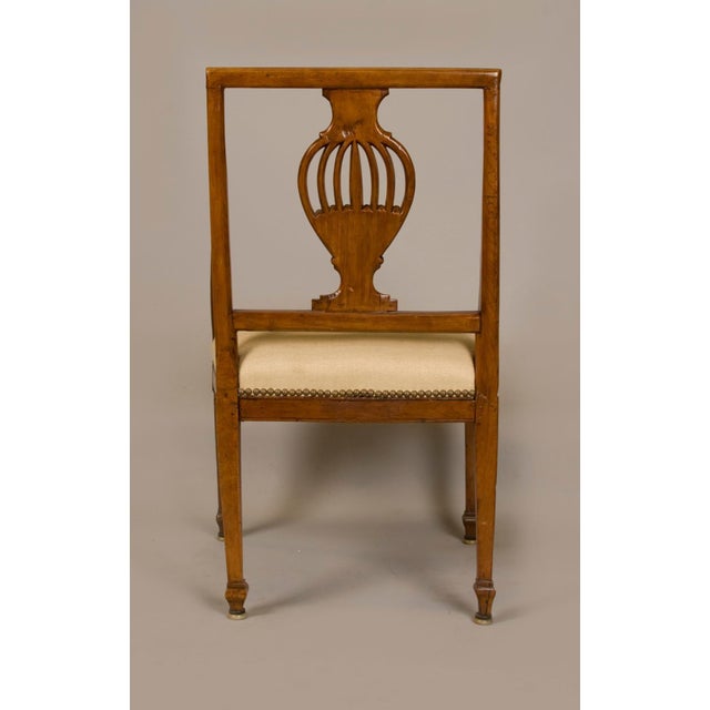 Brown Pair of Italian Neoclassical Armchairs, Early 19th Century For Sale - Image 8 of 12