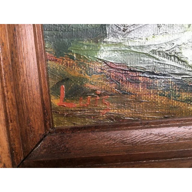 Antique Oil Painting on Canvas by Luis For Sale - Image 14 of 18