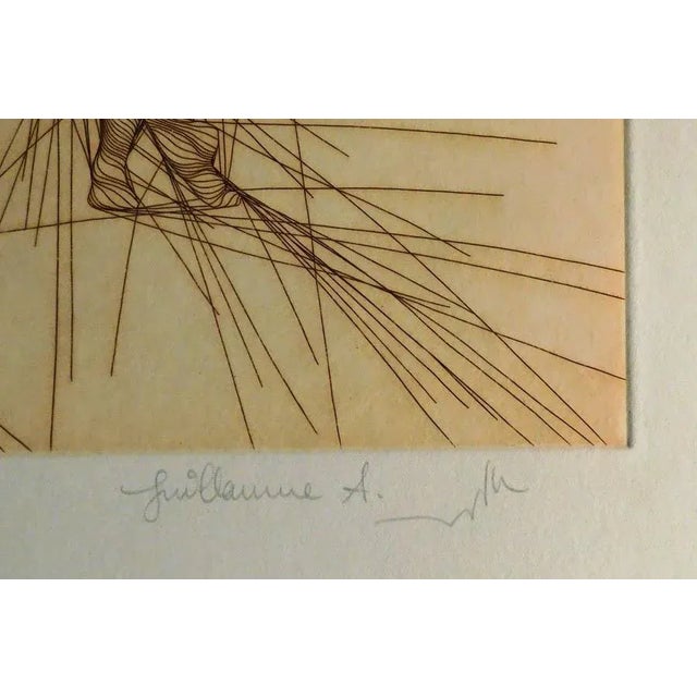 Guillaume Azoulay Pas De Deux Hand Signed Art Etching Dancers Artwork For Sale - Image 4 of 5