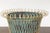 Rustic French Midcentury Oval Metal Cachepot with Scrolling Effects For Sale - Image 4 of 12
