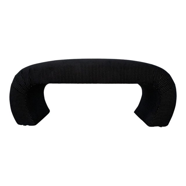 1970's Hollywood Regency Postmodern Scroll Bench For Sale