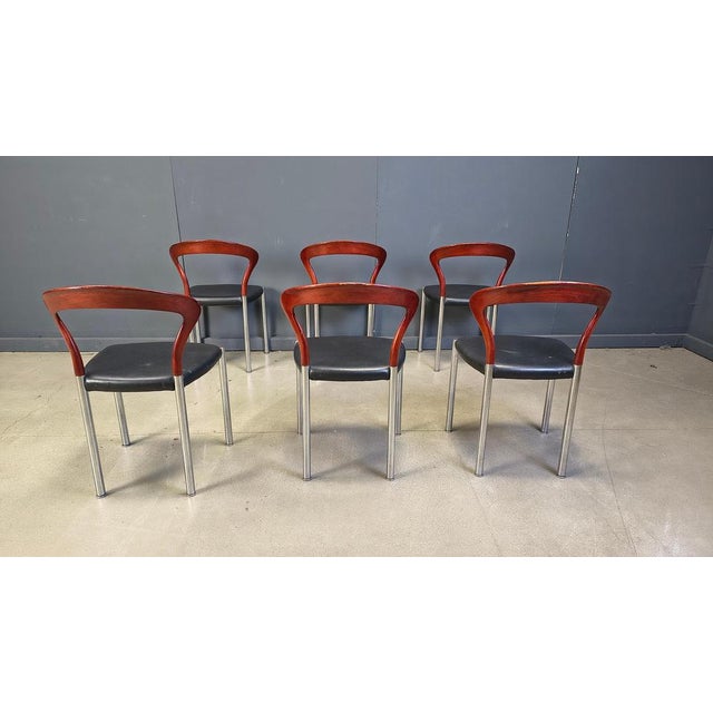 Vintage Lotus Chairs by Hartmut Lohmeyer for Kusch & Co., 1970s, Set of 6 For Sale - Image 4 of 14