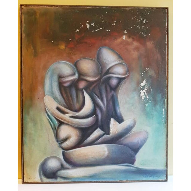 Justin Pelissier, Les 3 Saintes Amarie, 1970s, Oil on Canvas For Sale - Image 15 of 17