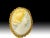 20th Century Oval Pendant in Yellow Gold Cameo in 18k, 1920s For Sale - Image 9 of 10