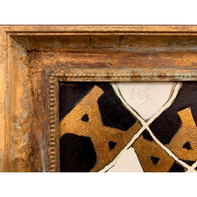 Andrea Stella "Intertwining Musical" Gold Leaf Oil Mixed Media Painting, Figurative Abstract, Italian Contemporary Art, 2010 For Sale In Monterey, CA - Image 6 of 9