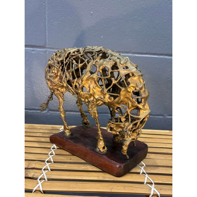 Mid-Century Spanish Brutalist Bull Sculpture, Attributed to Manuel Revelles For Sale In Miami - Image 6 of 6