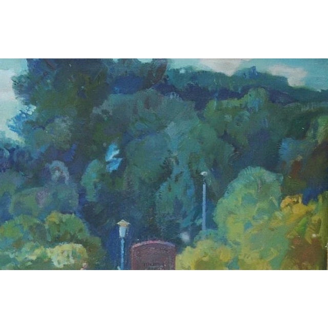 Campaign Cityscape Oil Painting: Artist Shishko, 1980 For Sale - Image 3 of 6