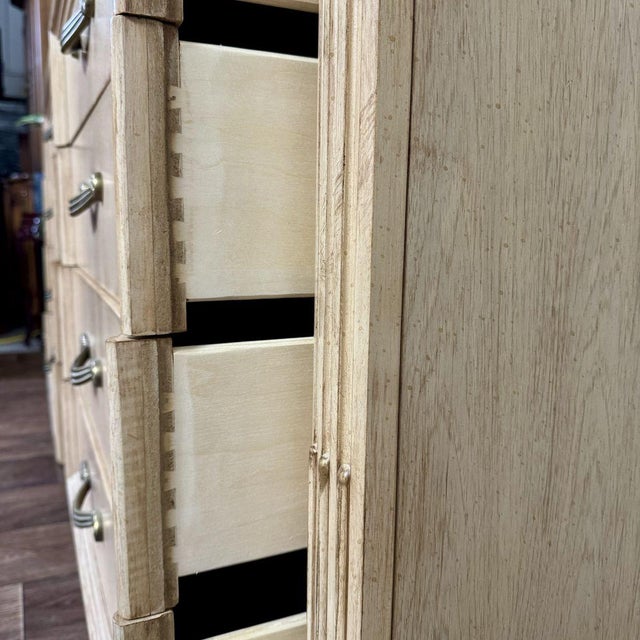 Wood Vintage Bernhardt Neoclassical Revival Marble Top 8-Drawer Dresser For Sale - Image 7 of 14