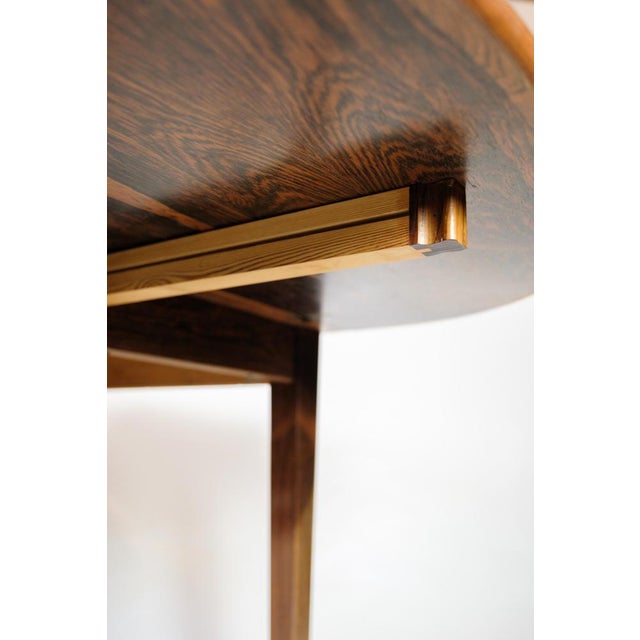 Danish Dining Table with Flaps in Rosewood, 1960s For Sale - Image 16 of 17