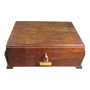 Antique Late 19th Century English Oak Silverware Chest With Bakelite Drawer Pull
