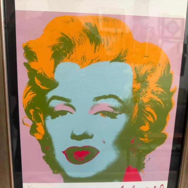 Pop Art A 21st Century Framed Pop Art Marylin Monroe 36/200 Lithography by Andy Warhol For Sale - Image 3 of 15