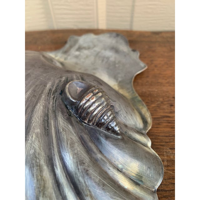 19th-Century English Regency Silver-Plate Clam Shell Serving Dish For Sale - Image 10 of 11