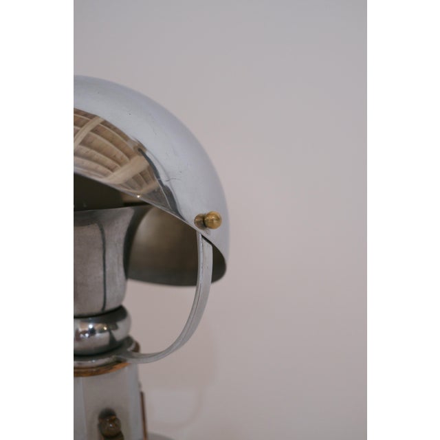 Vintage French Table Lamp in Copper and Chrome, 1930 For Sale - Image 6 of 18