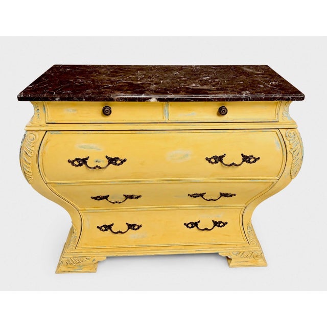 Couture French Provincial Marble Top Bombe Dresser — Maison Martine For Sale - Image 4 of 10