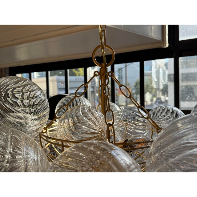 Julie Neill for Restoration Hardware Talia Round Chandelier, Gilt For Sale - Image 9 of 12