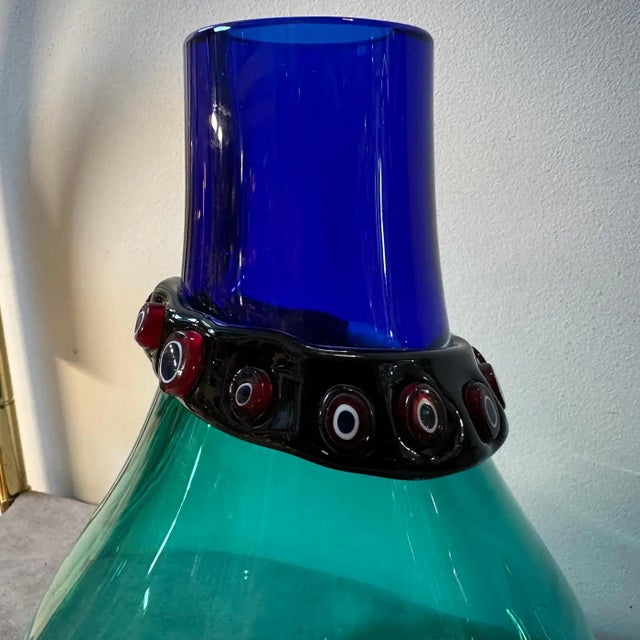 1960s 1960s Modernist Murano Glass Incalmo Vase by Alfredo Barbini For Sale - Image 5 of 12